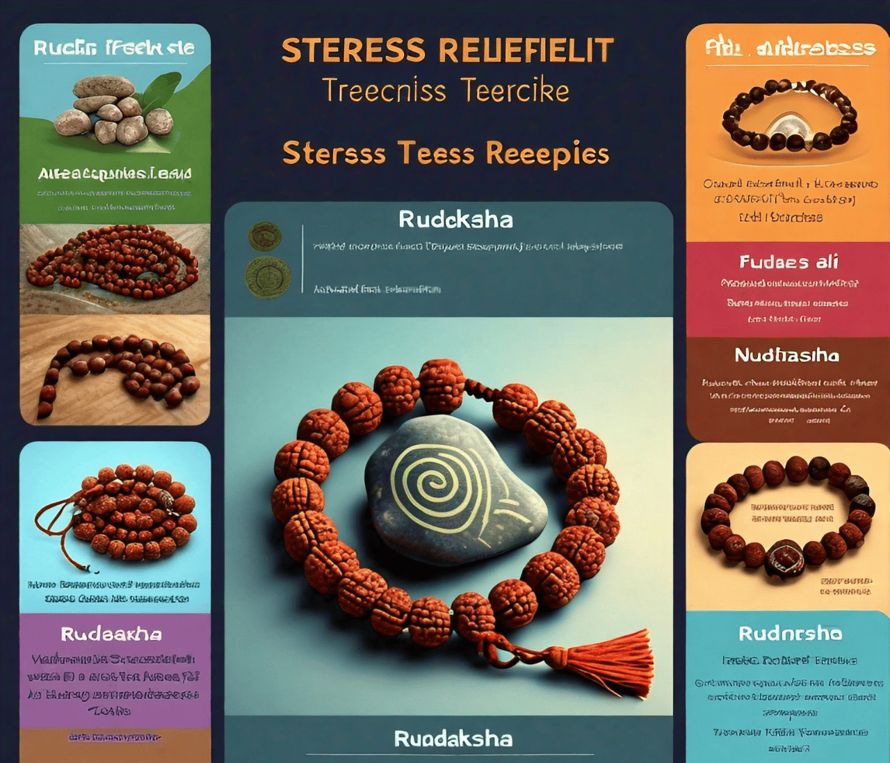 An infographic illustrating the benefits of wearing Rudraksha during meditation