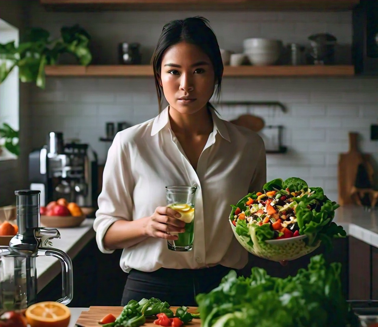 visual representation of a balanced diet and physical activity, highlighting the importance of holistic practices for heart health